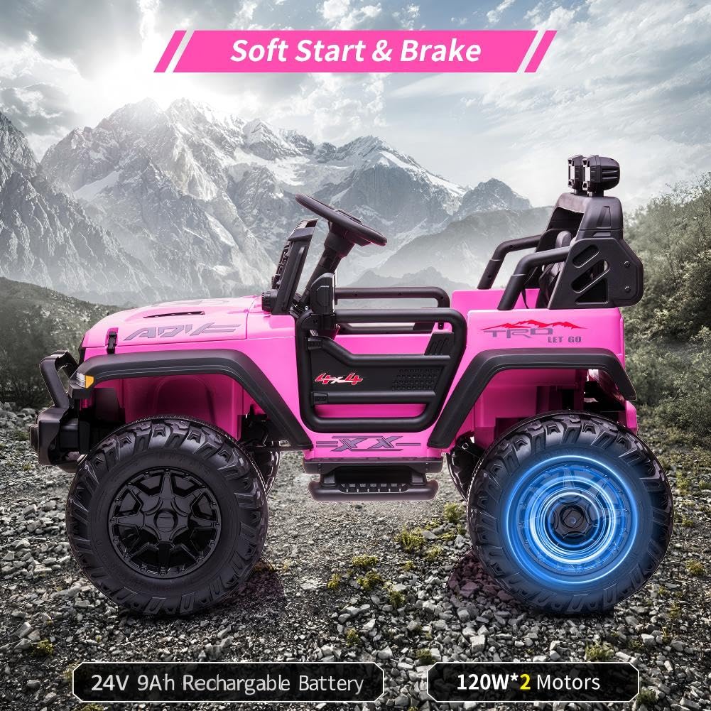 Amazon.com: 24V Kids Ride on 2 Seaters Electric Car with Remote
